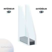 Vitrage translucide type Satinovo (Pour WC ou salle de bain)