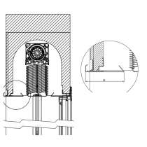 Sous-face extérieure pour coffre tunnel (blanc 9016 ou gris 7016)