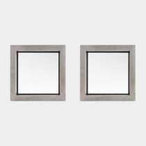 2 hublots carrés 310X310mm cadre INOX vitrage transparent