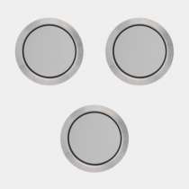 3 hublots ronds Ø330mm cadre INOX vitrage opaque
