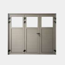 Vitrage clair (taille max 1/3 du vantail) sur 4 vantaux
