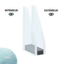 Vitrage translucide imprimé G200 (Pour WC ou salle de bain)