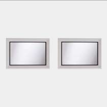 2 hublots 530X365mm cadre ALU avec vitrage 3/8/3 transparent
