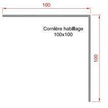 Kit cornières d'habillage 90° ALU dans le cas d'une rénovation cornière 10x10 à adapter sur place (4 côtés)