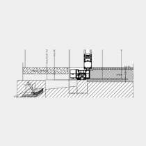 Seuil encastré total (intérieur/extérieur)