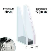 Vitrage SP10 (NF P 78-406) Fe / 12 Argon / 4 Delta Clair classe 5