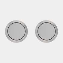 2 hublots ronds Ø330mm cadre INOX vitrage opaque