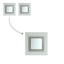 2 hublots carrés 310X310mm cadre INOX vitrage transparent