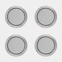 4 hublots ronds Ø330mm cadre INOX vitrage opaque