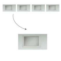 4 hublots 530X365mm cadre PVC avec vitrage 3/8/3 opaque
