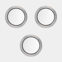 3 hublots ronds Ø330mm cadre INOX vitrage transparent