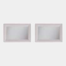 2 hublots 530X365mm cadre PVC avec vitrage 3/8/3 opaque