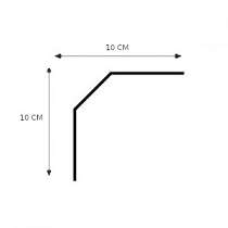 Cornière d'habillage BASSE uniquement PVC dans le cas d'une rénovation cornière 10x10 à pan coupé blanche à adapter sur place