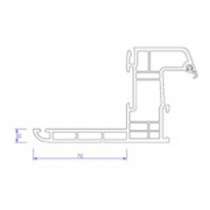 Plus value couvre joint intégré de 65 mm (ailes de recouvrement intérieures)
