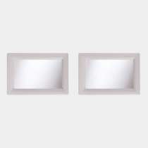 2 hublots 530X365mm cadre PVC avec vitrage 3/8/3 transparent