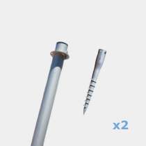 2 Mâts + ancres SUN SCREW (à visser)