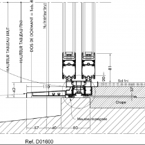 Seuil encastré PMR (intérieur)