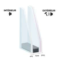 Vitrage SP10 (NF P 78-406) / 12 Argon / 4 Fe classe 5