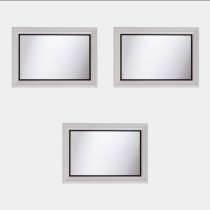 3 hublots 530X365mm cadre ALU avec vitrage 3/8/3 transparent