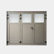 Vitrage opale (taille max 1/3 du vantail) sur 4 vantaux