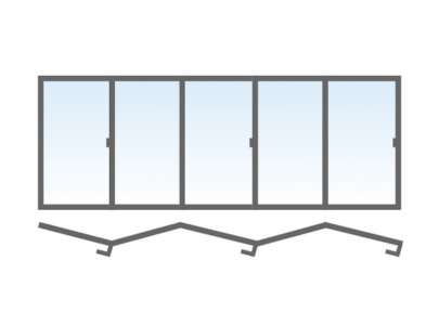 5 vantaux (5 + 0)