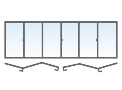 6 vantaux (3 + 3)