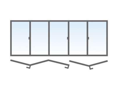 5 vantaux (3 + 2)