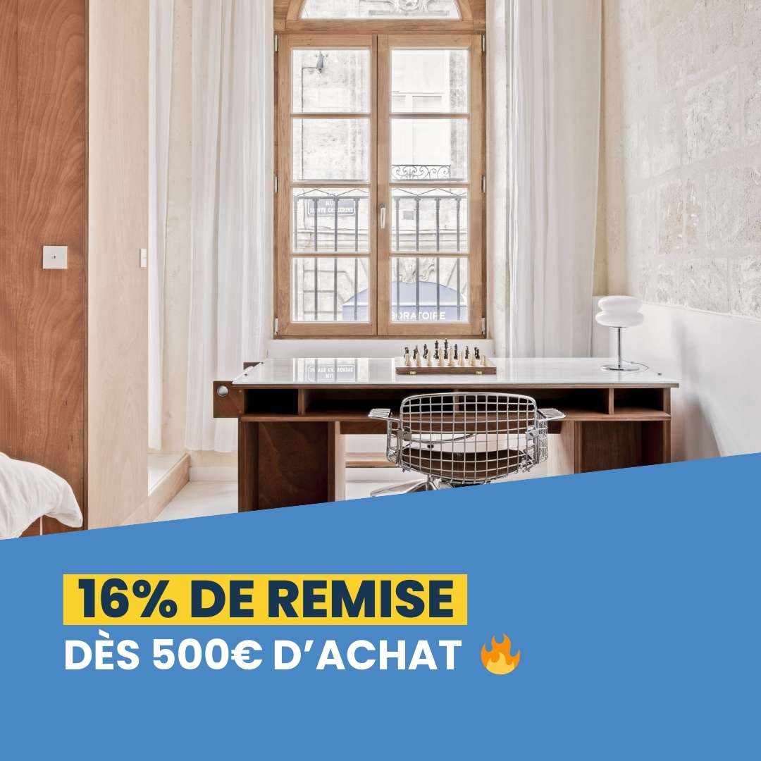 16% de remise dès 500€ d'achat avec le code RENTREE25 jusqu'au 16/09/25 !