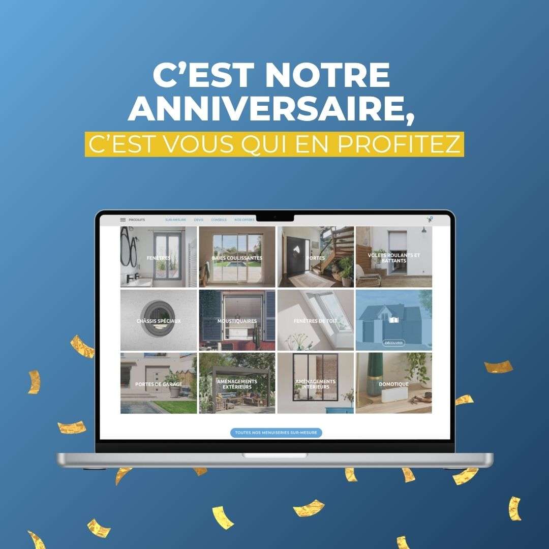 Anniversaire Brico Fenêtre : 16% sur votre panier avec le code HAPPY19 jusqu'au 31/10 !