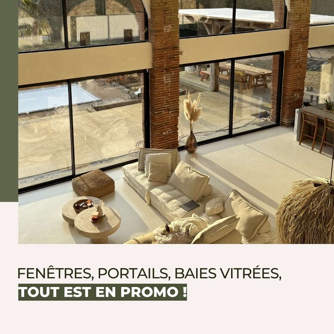 Fenêtres, portails, baies vitrées, tout est en promo !