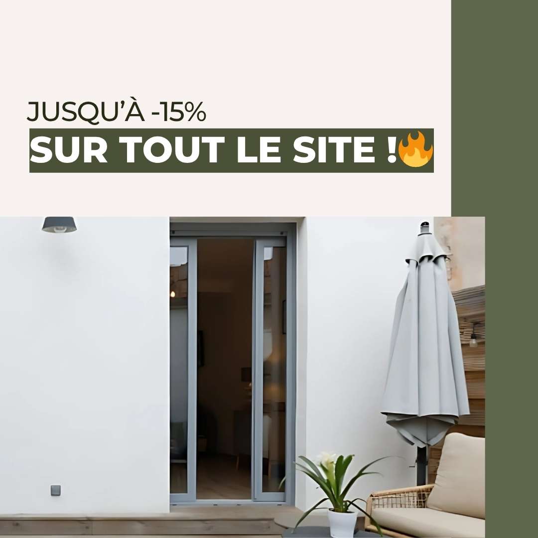 Jusqu'à 15% de remise sur votre panier jusqu'au 22/07 !