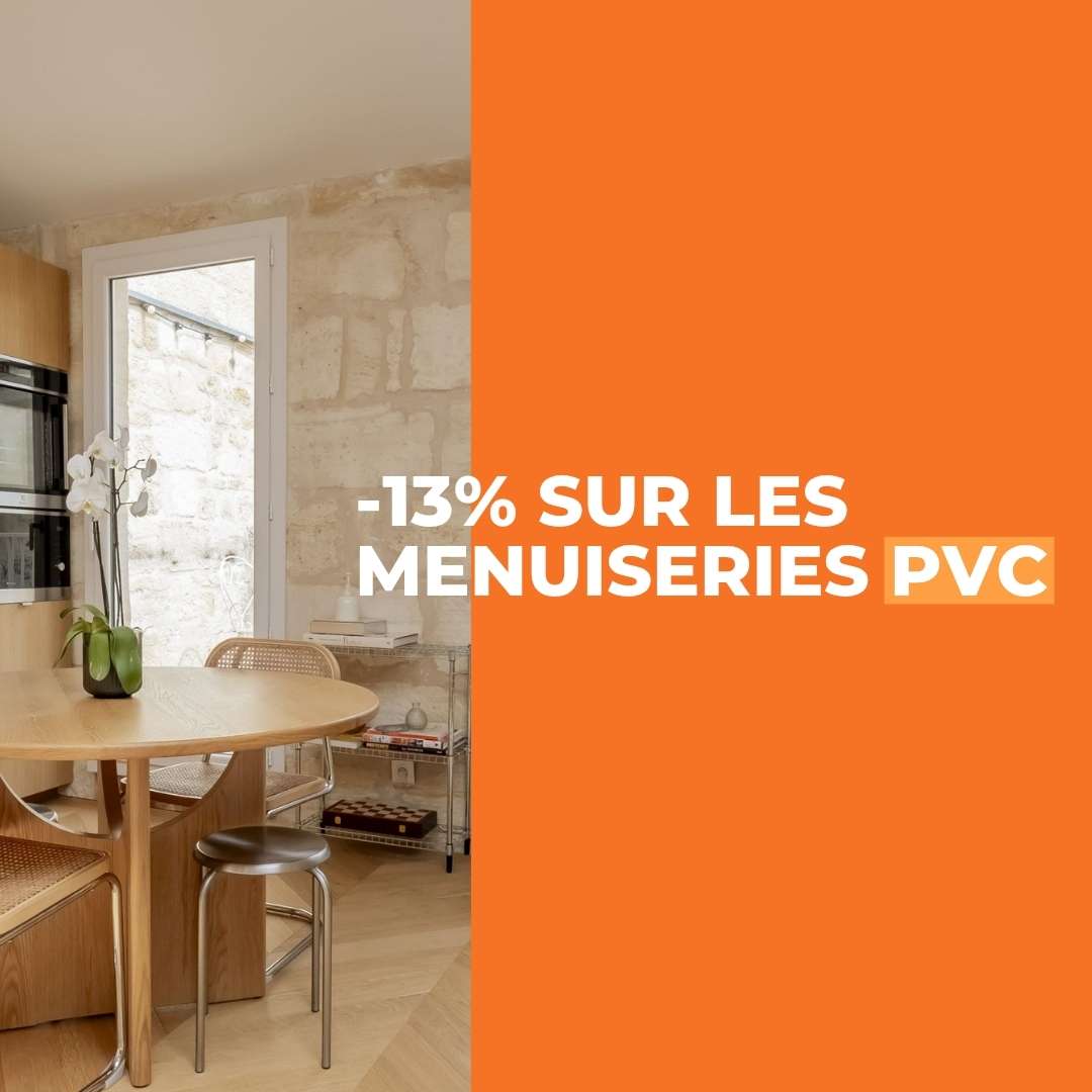 13% sur une sélection de menuiseries PVC jusqu'au 31/08/25 !