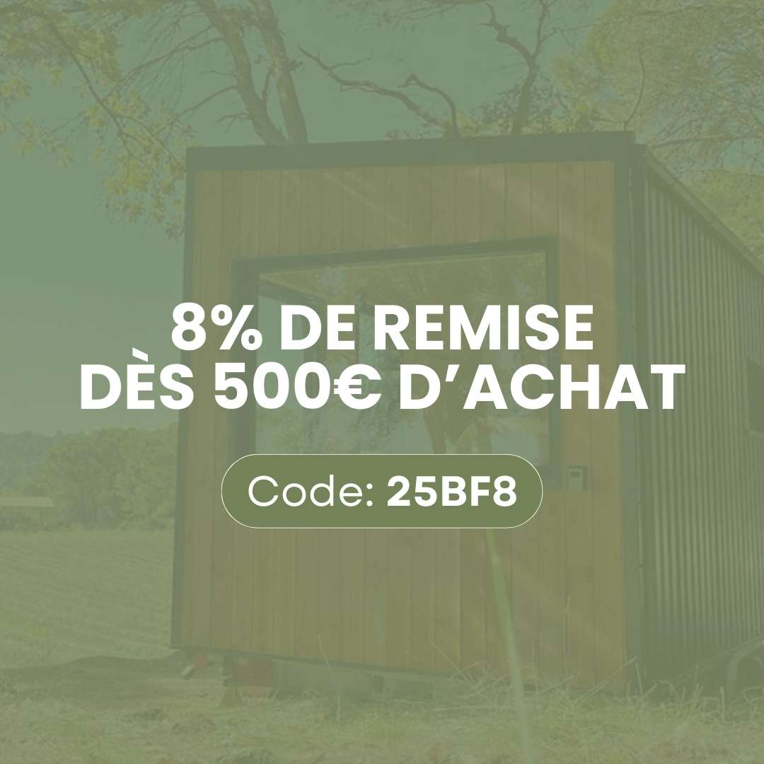 8% sur votre panier dès 500€ !