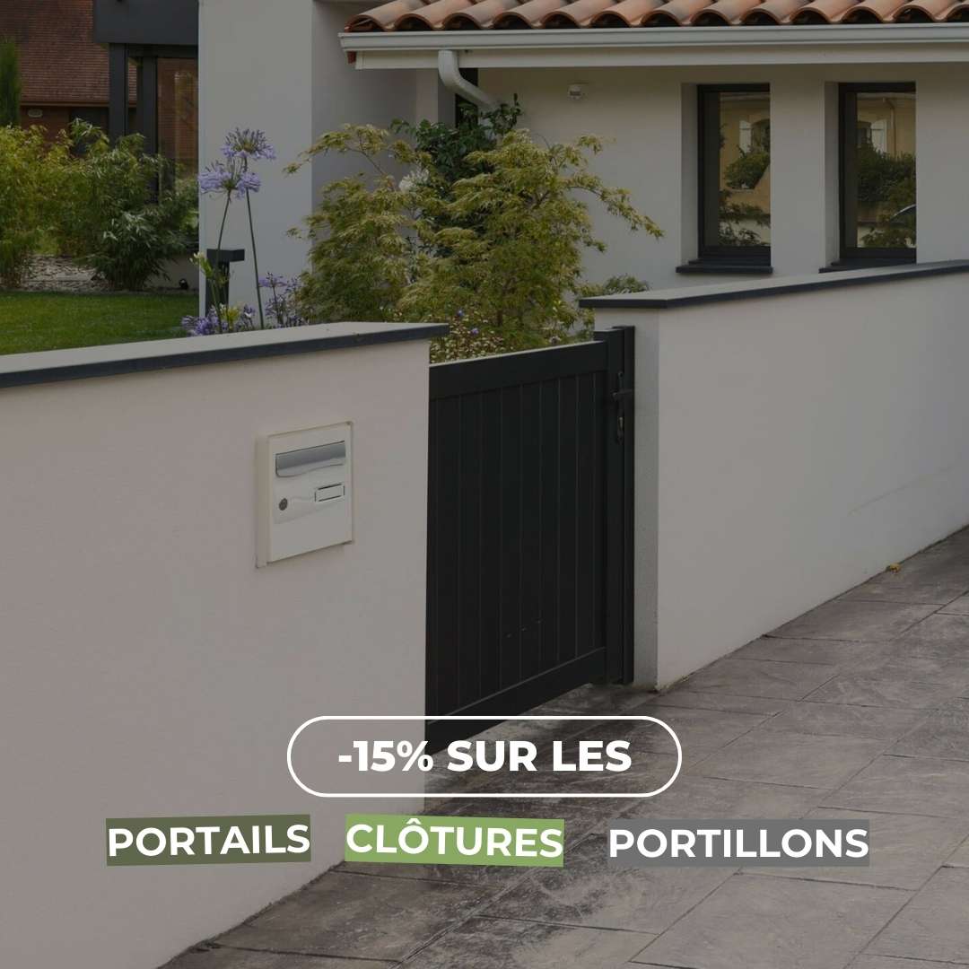 15% de remise sur les portails, portillons et clôtures jusqu'au 31 mai !