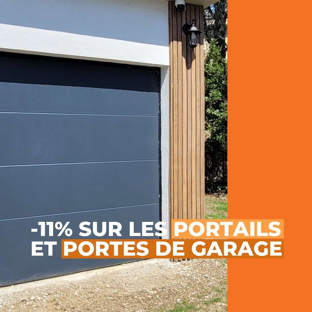 11% sur les portails et portes de garage jusqu'au 31/08/25 !