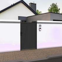 Portillon droit décor en ALU gris anthracite