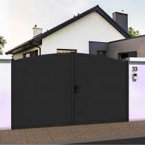 Portail battant en ALU gris anthracite