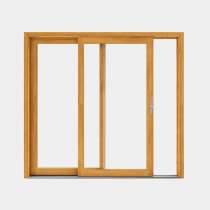 Baie coulissante bois 2 vantaux sur mesure