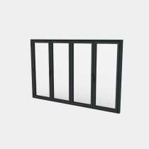 Porte pliante ALU 4 vantaux (2+2) fermée