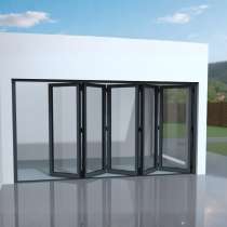 Porte pliante ALU 5 vantaux (5+0) vue extérieure