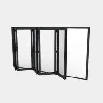 Porte pliante ALU 5 vantaux (5+0) ouverte