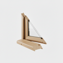 Coupe de la fenêtre Bois gamme Oxygène 1 vantail