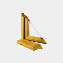 Coupe de la fenêtre Bois gamme Oxygène 2 vantaux ouverture à la française