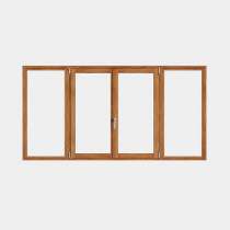 Fenêtre en bois 2 vantaux + 2 fixes