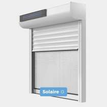 Volet roulant ALU Rénovation motorisation radio solaire avec moustiquaire