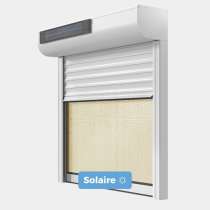 Volet roulant ALU Rénovation motorisation radio solaire avec moustiquaire-store