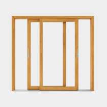 Baie coulissante bois 2 vantaux sur mesure