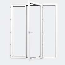Porte Fenêtre PVC gamme Design 2 vantaux à la française 1 fixe ouvert