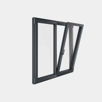 Fenêtre ALU gamme Titans 2 vantaux dont 1 oscillo-battant ouvert
