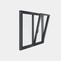Fenêtre ALU gamme Titans+ 2 vantaux dont 1 oscillo-battant ouvert
